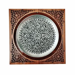 بشقاب قلمزنی طرح اسلیمی