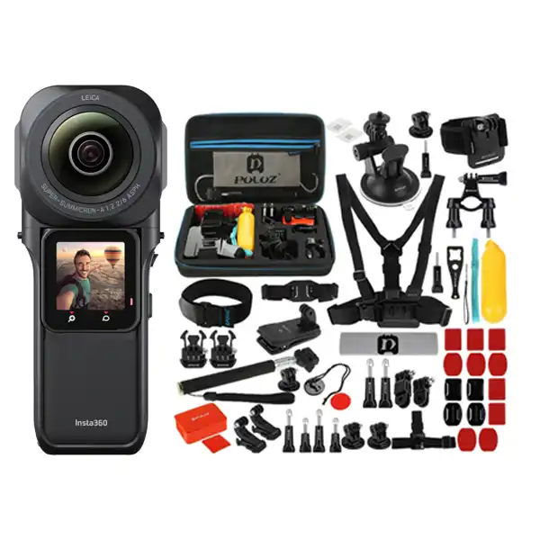 دوربین فیلم برداری ورزشی اینستا 360 مدل  ONE RS 1-INCH 360 EDITION به همراه لوازم جانبی