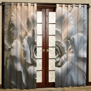 پرده مدل گل دار  مخمل پانچی کد 1296 سایز 140x280 سانتی متر