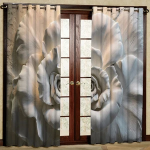 پرده مدل گل دار  مخمل پانچی کد 1296 سایز 140x280 سانتی متر