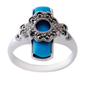 انگشتر نقره زنانه بازرگانی میلادی مدل AW_351