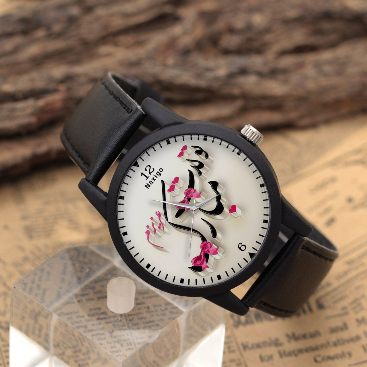 ساعت مچی عقربه ای ناکسیگو طرح تولدت مبارک کد LF4236 -  - 4