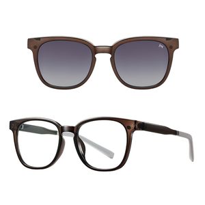 فریم عینک طبی آلبرت وگ مدل CG7705C745-P120 Polarized Double Switch به همراه کاور آفتابی