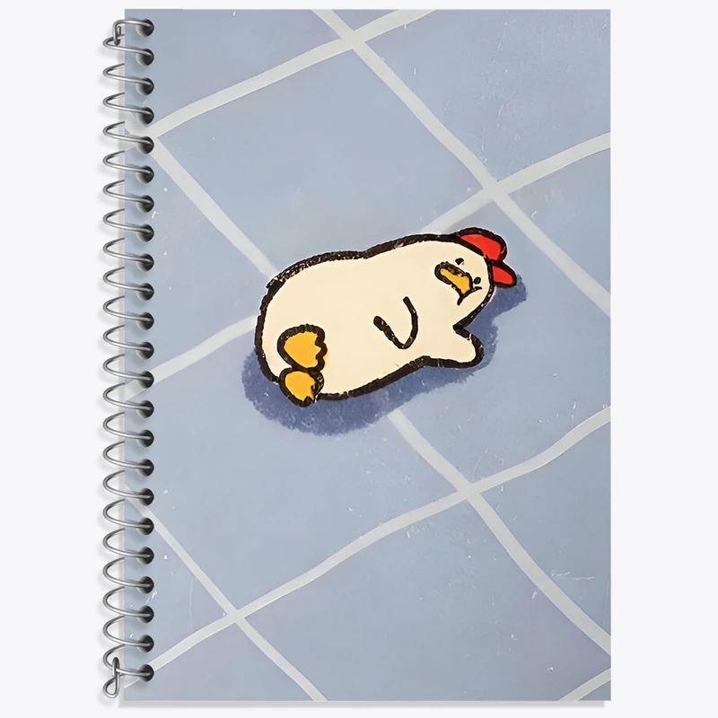 دفتر زبان 50 برگ خندالو مدل دو خط طرح اردک خسته کد N5278