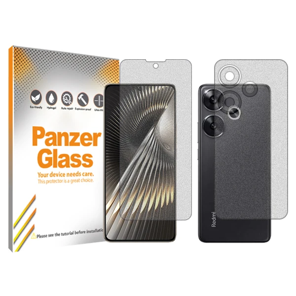 محافظ صفحه نمایش مات پنزر گلس مدل Resistant مناسب برای گوشی موبایل شیائومی Redmi Turbo 3 به همراه محافظ پشت گوشی