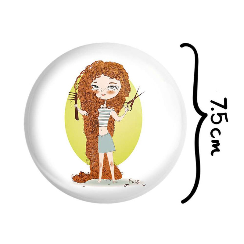 آینه جیبی خندالو مدل دختر  کد 5532