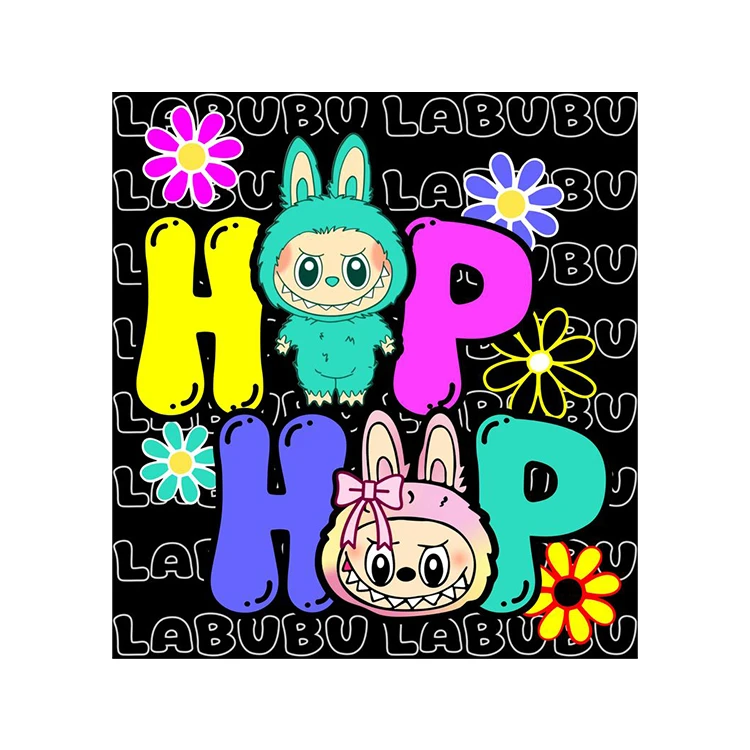 استیکر پارچه و لباس پاد آفرین مدل لبوبو هیپ هاپ کد 41