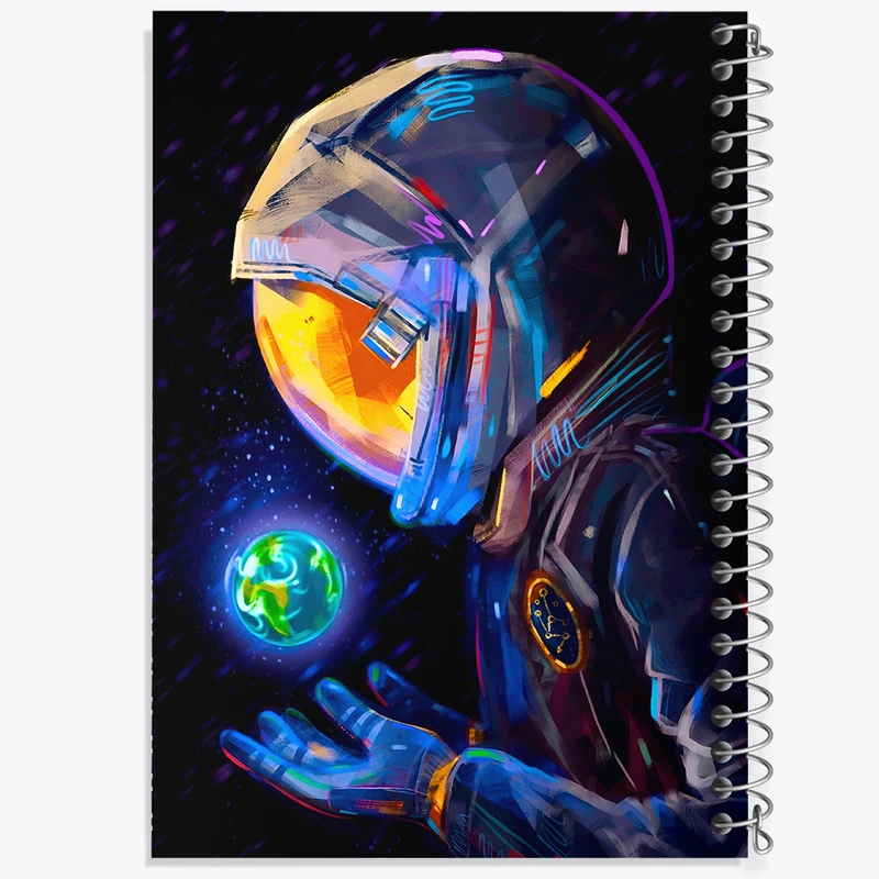 دفتر شطرنجی 50 برگ خندالو طرح فضانورد کد F6026