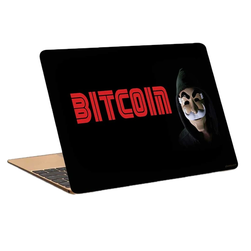 استیکر لپ تاپ طرح bitcoin کد p-1028 مناسب برای لپ تاپ 15.6 اینچ