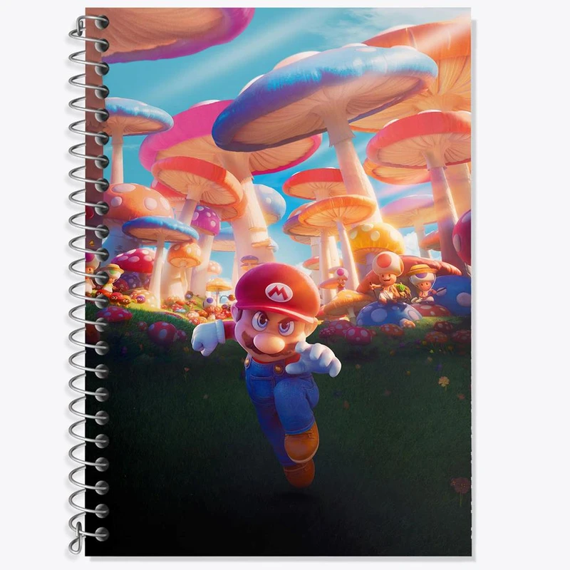 دفتر زبان 50 برگ خندالو مدل سه خط طرح سوپر ماریو کد 29347