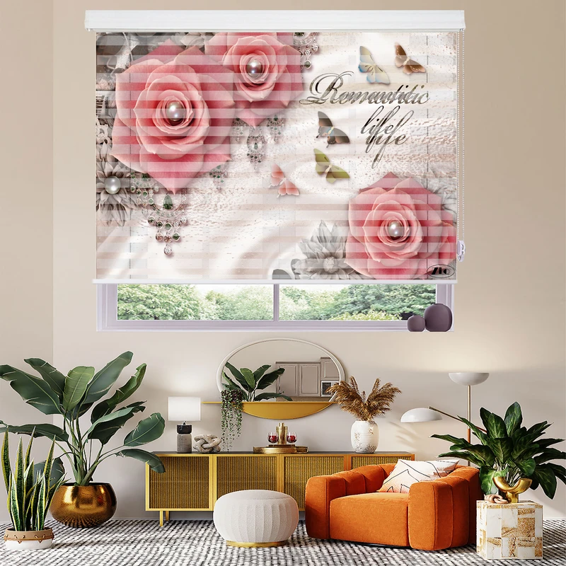 پرده زبرا زیو مدل 3D-1086 سایز 150x150 سانتی متر