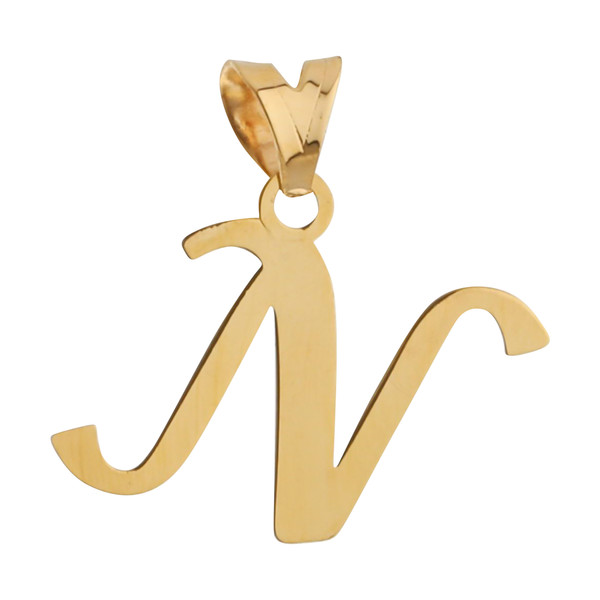 آویز گردنبند طلا 18 عیار زنانه مایا ماهک مدل MM1648 طرح حرف لاتین N