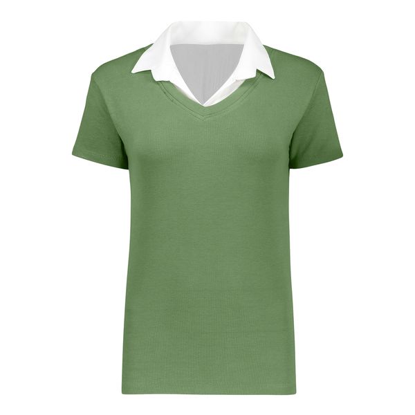 پولوشرت آستین کوتاه زنانه مدل یقه دار کد 110401.1