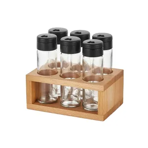 ست جا ادویه 6 پارچه مدل woodsy