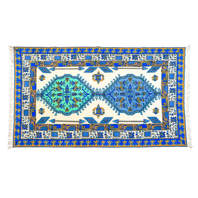 رومیزی قلمکار زابلیان طرح گلیم