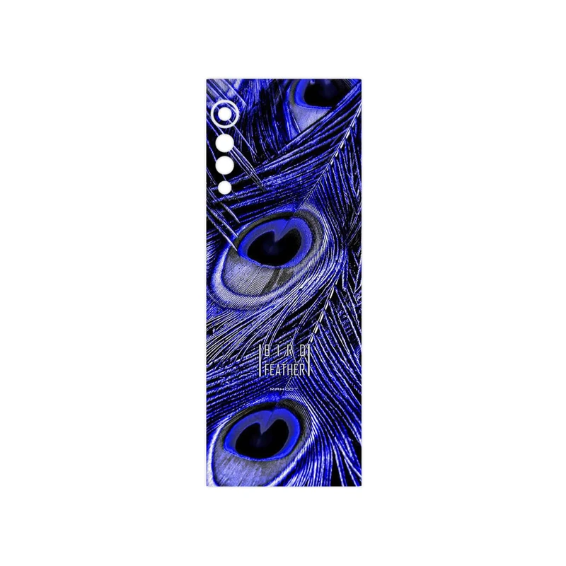 برچسب پوششی ماهوت مدل Purple Feather مناسب برای گوشی موبایل ال جی Velvet 5G