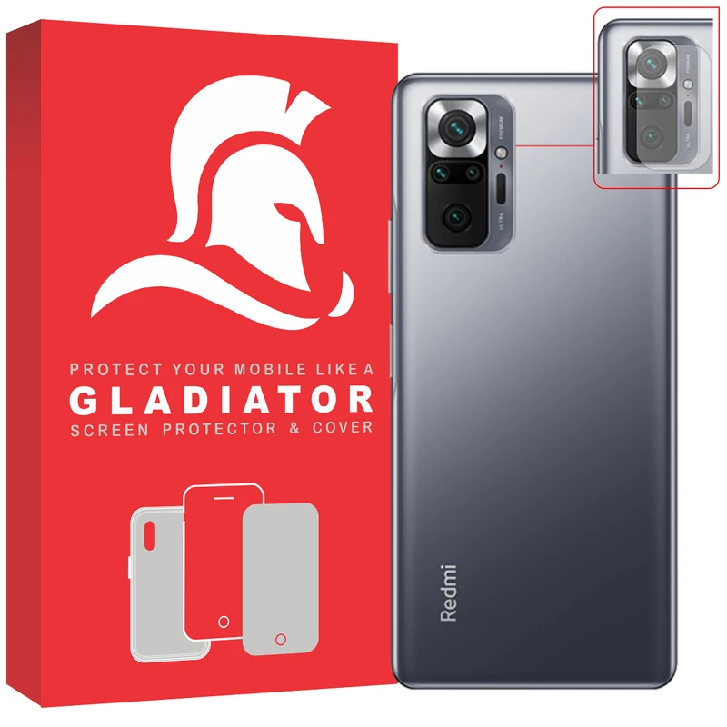 محافظ لنز دوربین گلادیاتور مدل GCX1000 مناسب برای گوشی موبایل شیائومی Redmi Note 10 Pro