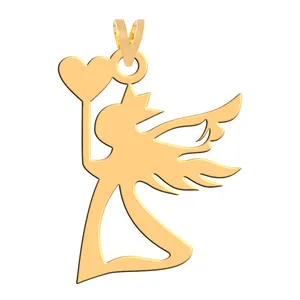 آویز گردنبند طلا 18 عیار زنانه فرشته مدل فرشته WNL-000119