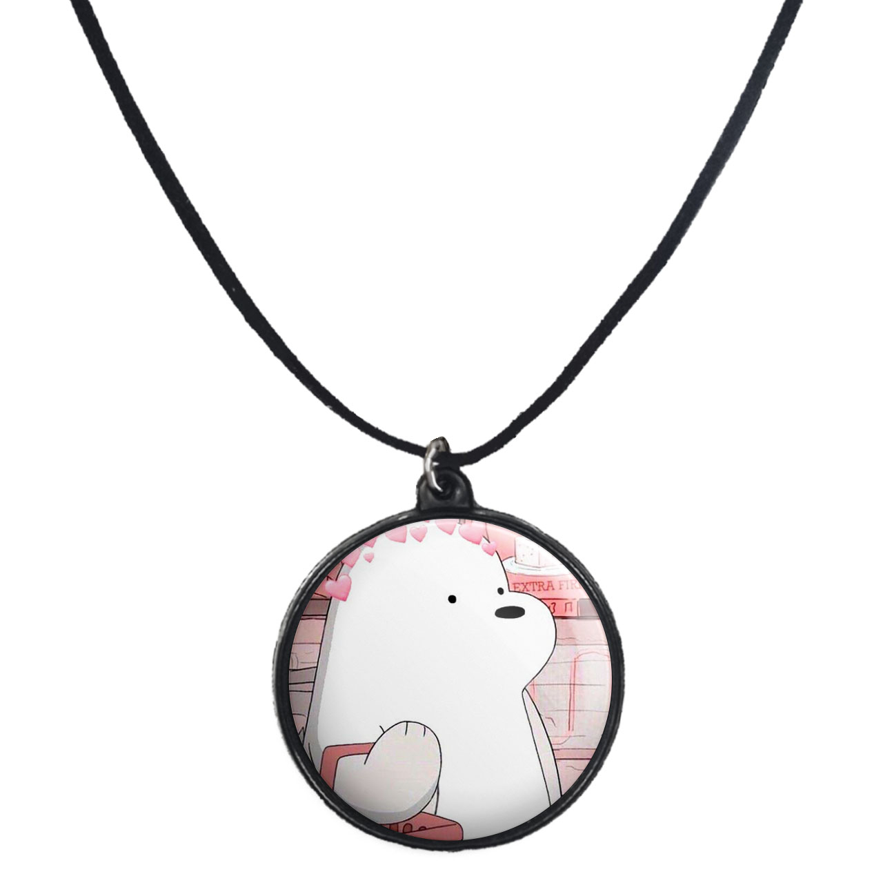 گردنبند پرمانه طرح خرس‌های کله‌فندقی کد pmb.10288 مدل دو طرفه