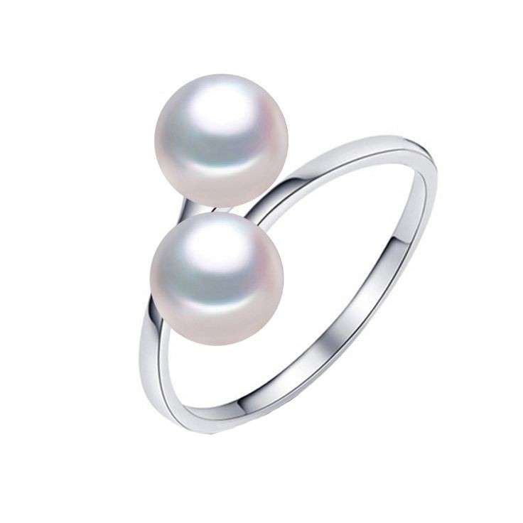  انگشتر نقره زنانه قیراط طرح مروارید کد GH4450