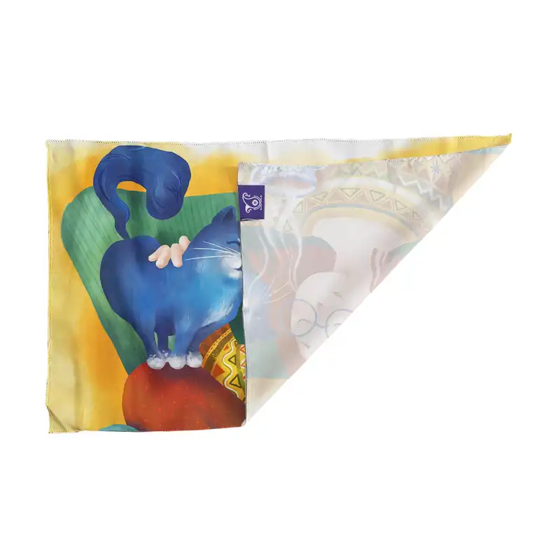 کاغذ کادو ترمه طراحان ایده مدل دختر و گربه کد cfp1608