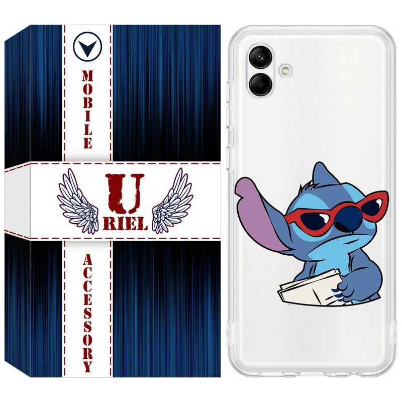 کاور یوریل مدل Clear کد 69 طرح  استیچ مناسب برای گوشی موبایل سامسونگ Galaxy A04e