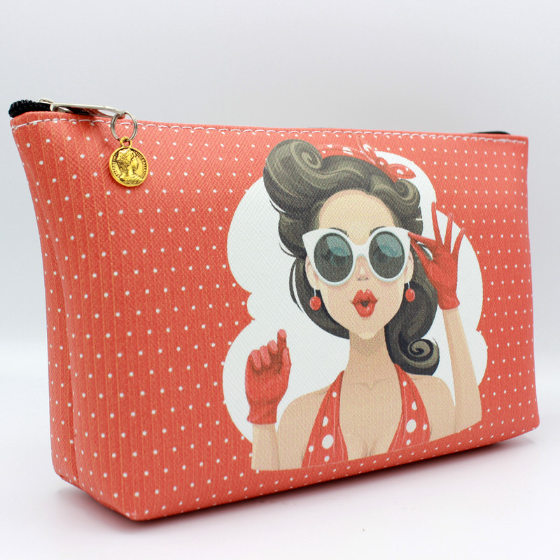 کیف لوازم آرایش زنانه طرح دختر کد A041