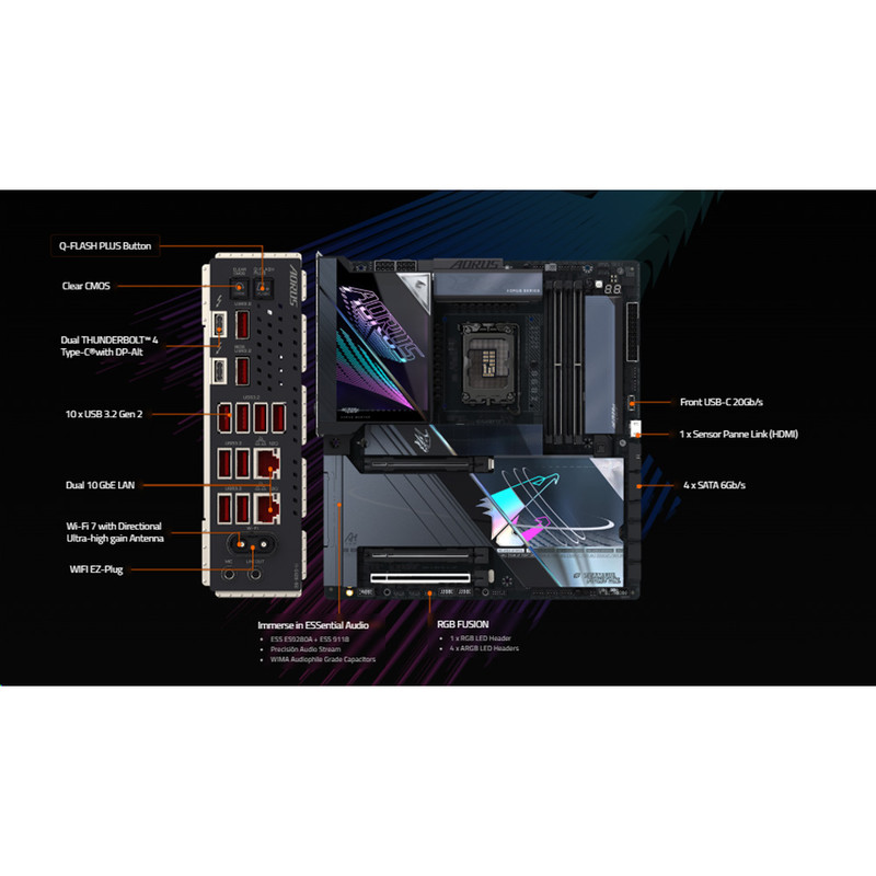 مادربرد گیگابایت مدل Z890 AORUS MASTER AI TOP