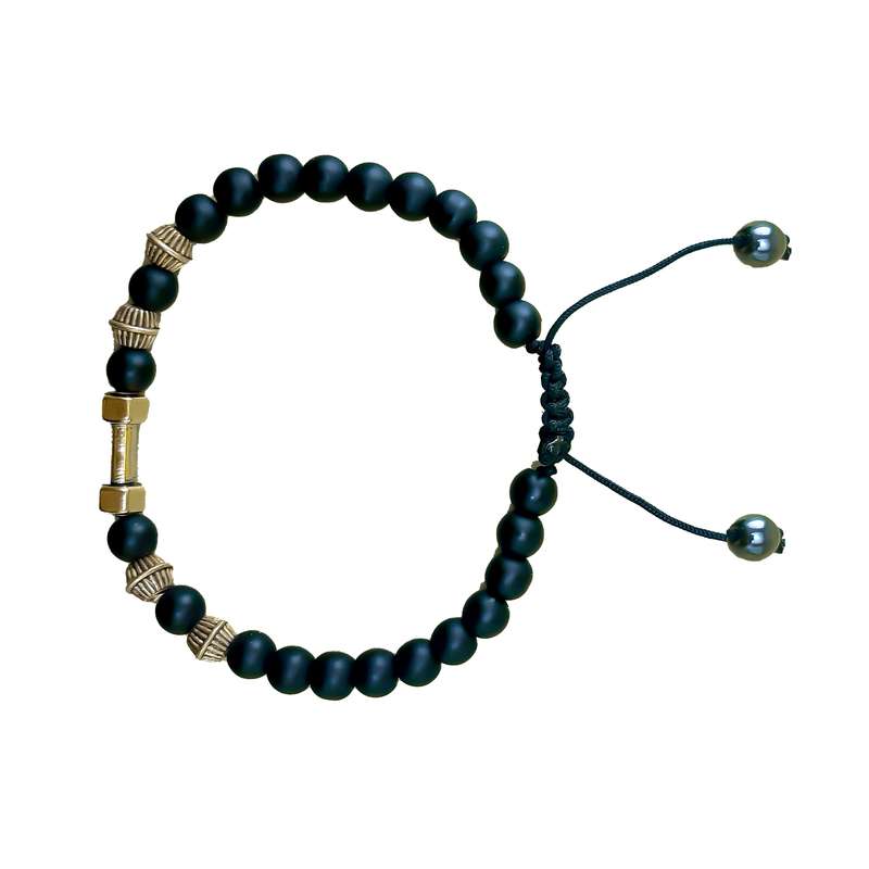 دستبند مدل سنگ اونیکس