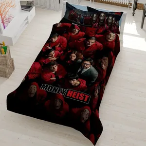 سرویس خواب مدل money heist یکنفره 5 تکه