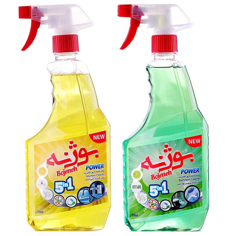 اسپری تمیز کننده آشپزخانه و سرویس بهداشتی بوژنه بسته 2 عددی