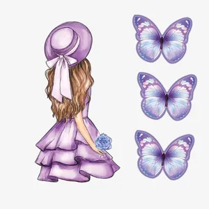 تاپر تزیین کیک مدل دختر کد 17 مجموعه 4 عددی