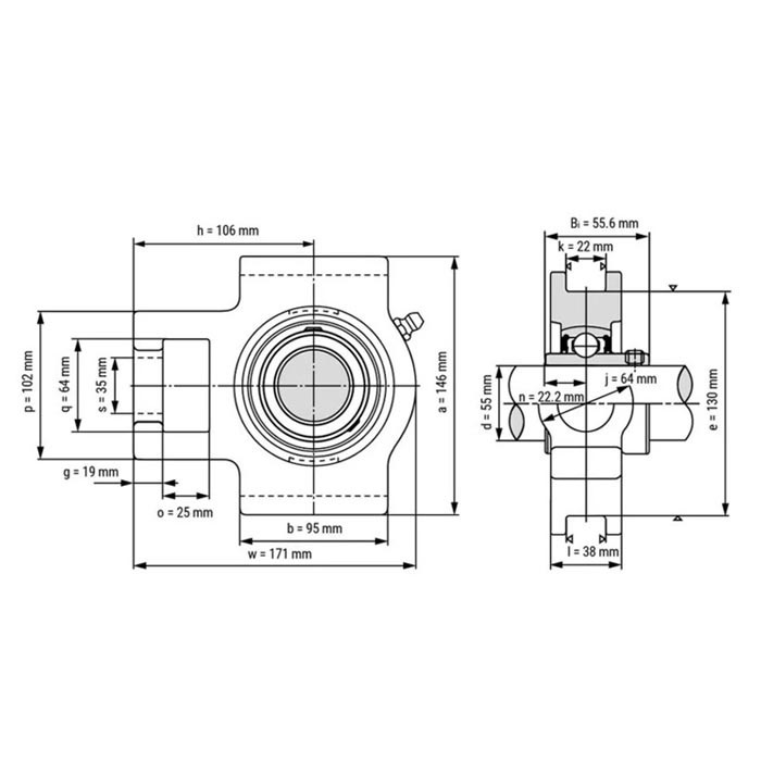 یاتاقان مدل UCT 211 یاتاقان مدل UCT 211
