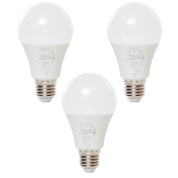 لامپ 15 وات پارس اروند الکتریک کد PA-AB15W پایه E27 بسته 3 عددی