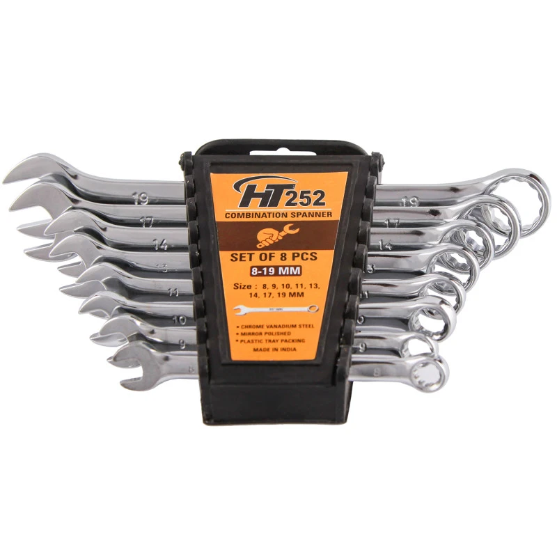 آچار یکسر تخت یکسر رینگی اچ دی مدلkpt-8 مجموعه 8 عددی