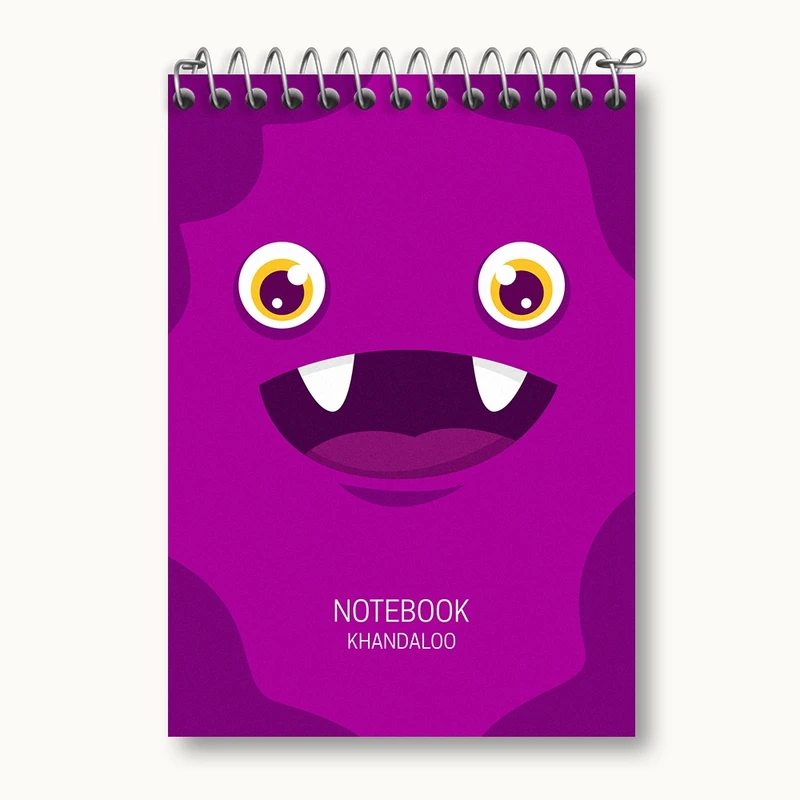 دفتر یادداشت 50 برگ خندالو مدل هیولای بامزه کد N629