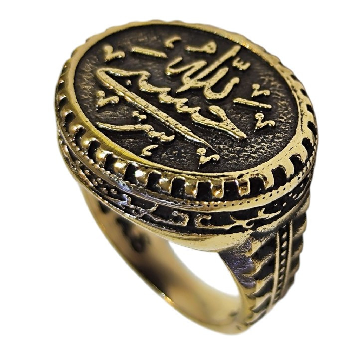 انگشتر مردانه طرح حسبی الله کد 4400