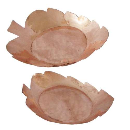 میوه خوری مسی طرح برگ کد zz2 مجموعه ۲ عددی