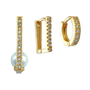 گوشواره زنانه وای اس ایکس مدل چشم کد E4152 مجموعه 3 عددی