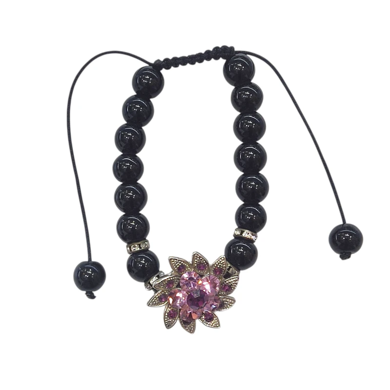 دستبند زنانه مدل گل نگین دار کد VENUS-GOL01