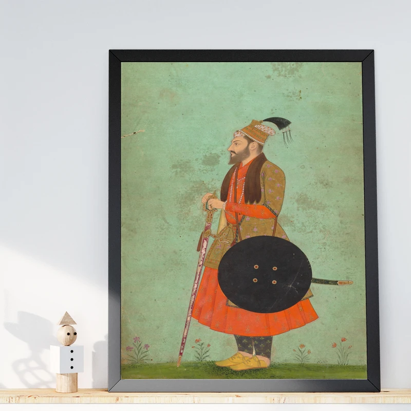 تابلو طرح نگاره شاهزاده مراد مدل G01602 فریم مشکی