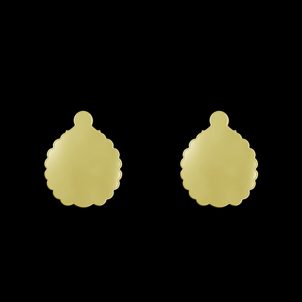 گوشواره طلا 18 عیار زنانه مدوپد مدل هندسی کد GA1-10101