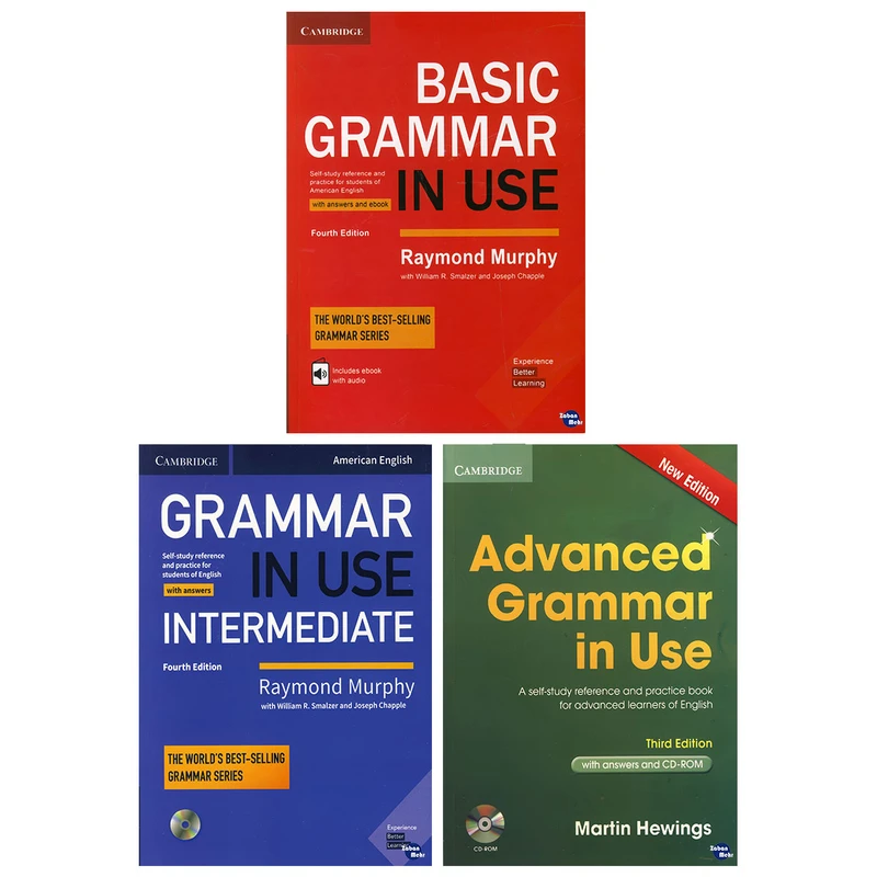  کتاب Grammar in use اثر جمعی از نویسندگان انتشارات زبان مهر 3 جلدی 