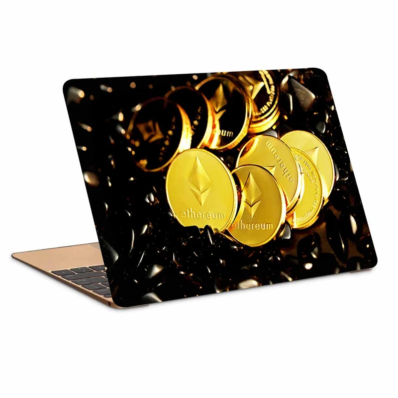 استیکر لپ تاپ طرح bitcoin کد p-1032 مناسب برای لپ تاپ 15.6 اینچ