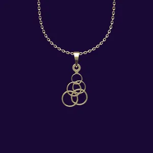 گردنبند طلا 18 عیار زنانه مدوپد مدل هندسی کد DD2-1-1084