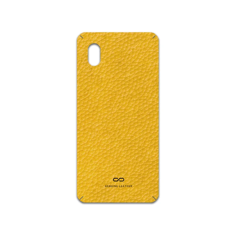 برچسب پوششی ماهوت مدل Mustard-Leather مناسب برای گوشی موبایل سامسونگ Galaxy A01 Core