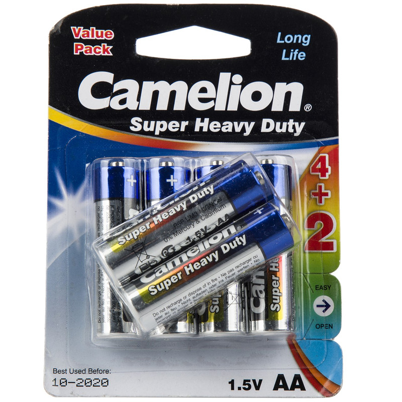 باتری قلمی و نیم قلمی کملیون مدل Super Heavy Duty بسته 12 عددی