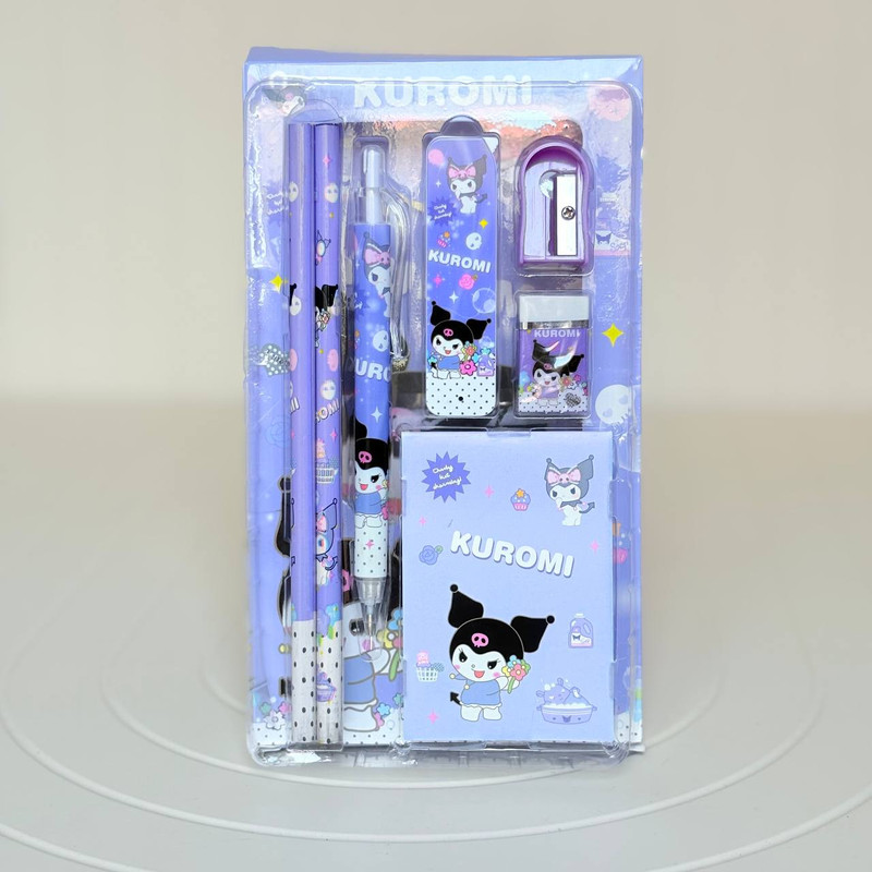 بسته لوازم تحریر مدل کرومی مجموعه 7 عددی