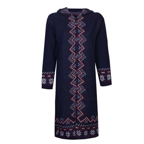 مانتو بافت زنانه مدل کلاهدار سنتی