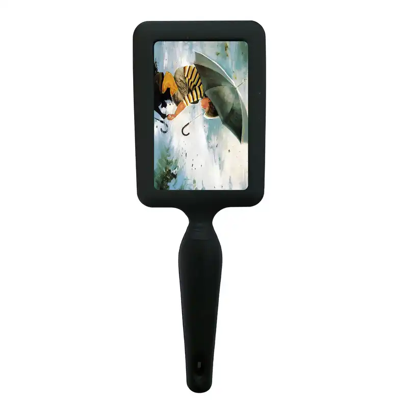 برس مو طرح نقاشی پسر بچه و باران و چتر مدل B1086